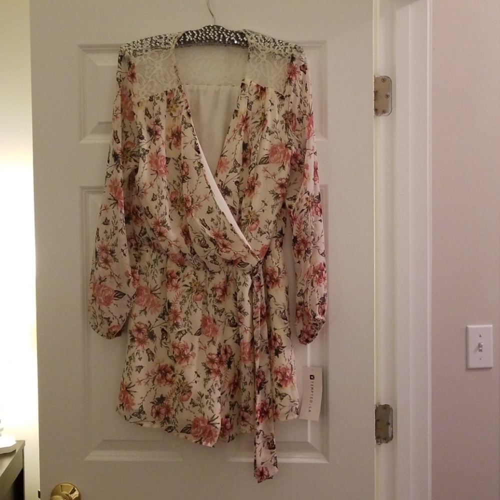 Long Sleeve Floral Romper